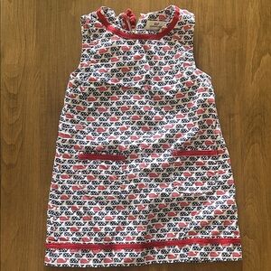 Vineyard Vines Red and White Patterned Kids Dress